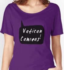 Vatican Cameos! (White text) Women's Relaxed Fit T-Shirt