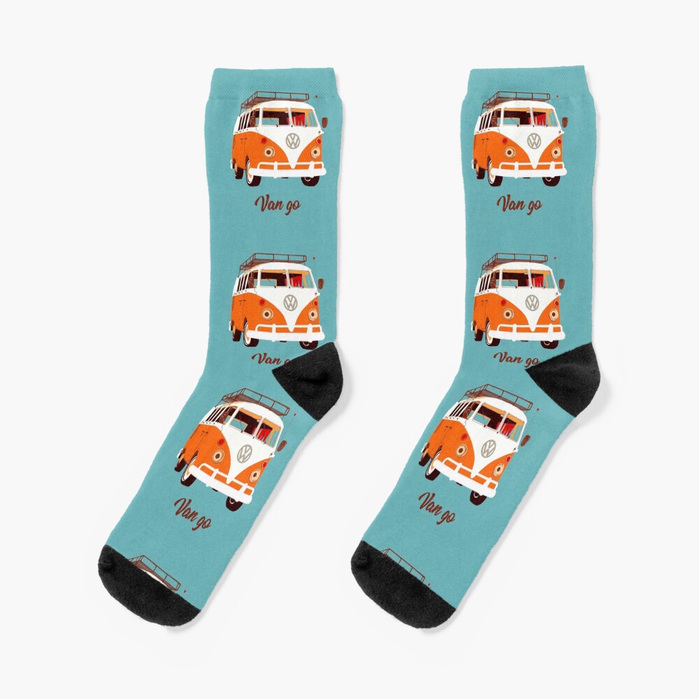 orange Van go Socks