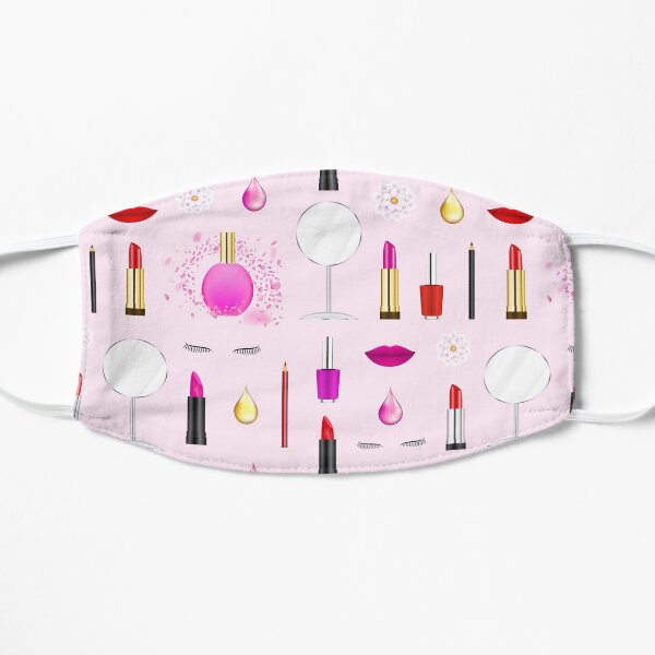 Pink beauty and makeup Flat Mask