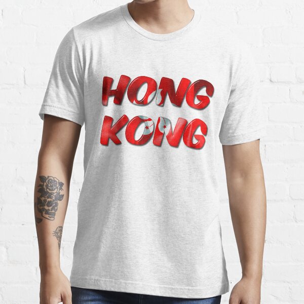 "Hong Kong Word With Flag Texture" Tshirt for Sale by MarkUK97