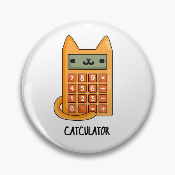 Item preview, Cat-culator Funny Calculator Puns  designed and sold by punnybone.