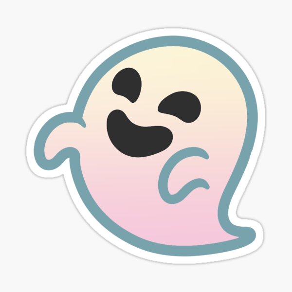 Gradiente Android Ghost Emoji Pegatina