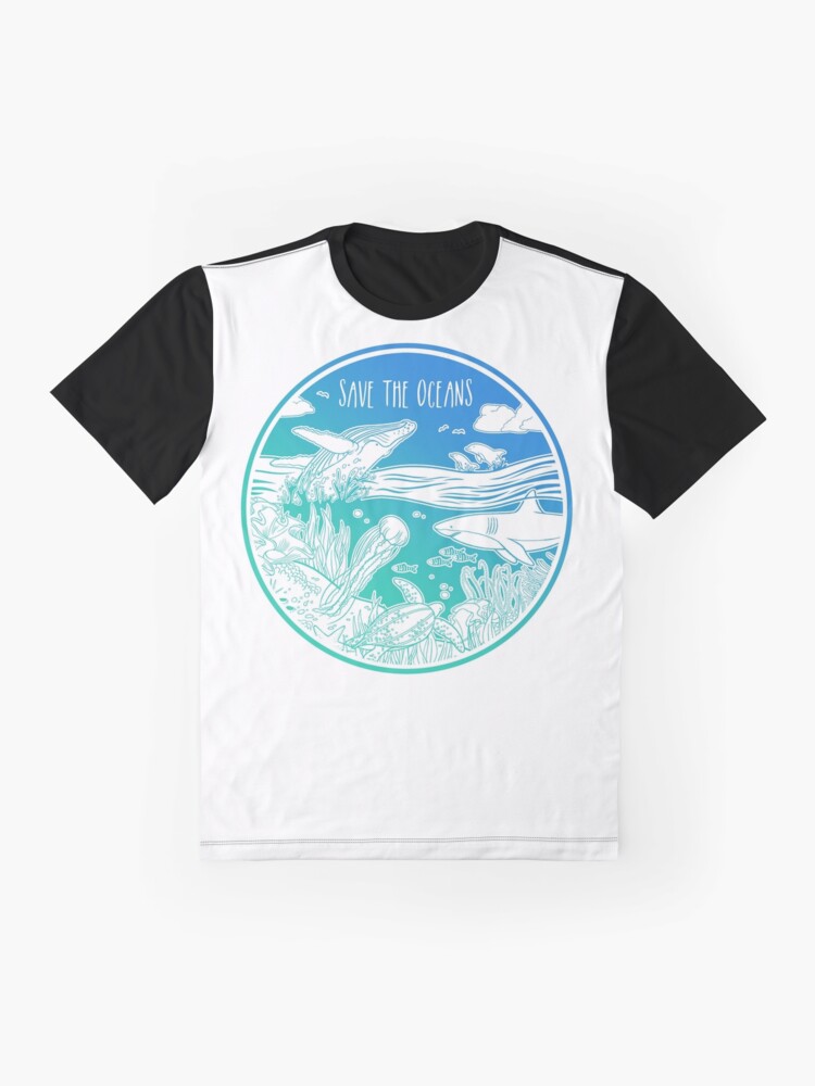 Thumbnail 4 von 5, Grafik T-Shirt, Rettet die Ozeane! designt und verkauft von Chikagi.