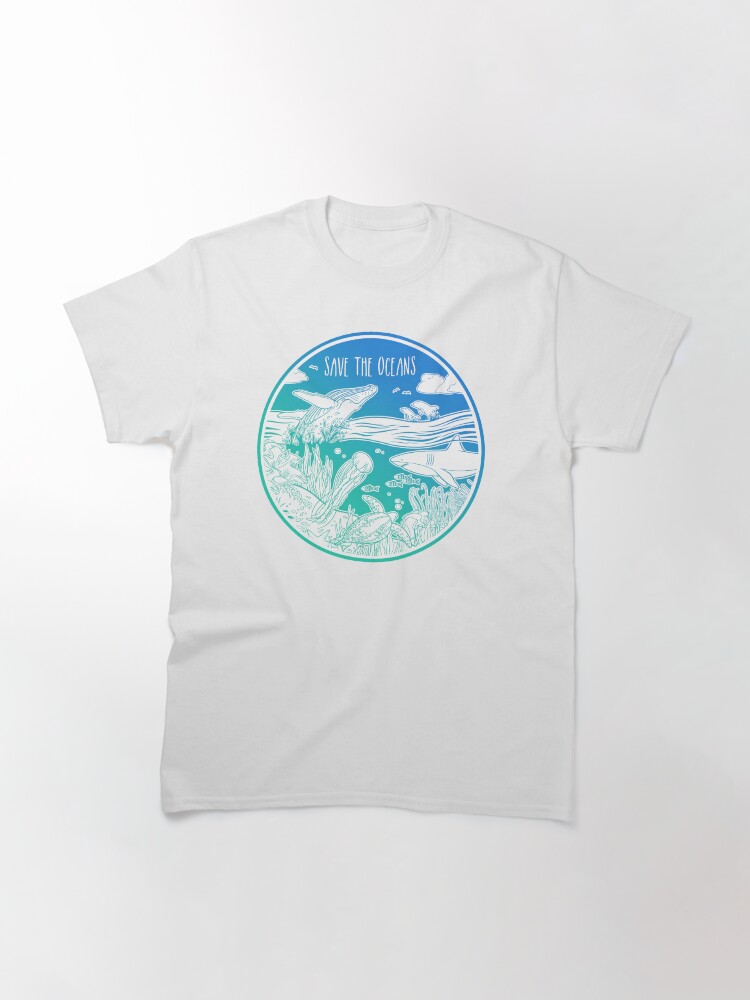 Thumbnail 3 von 7, Classic T-Shirt, Rettet die Ozeane! designt und verkauft von Chikagi.