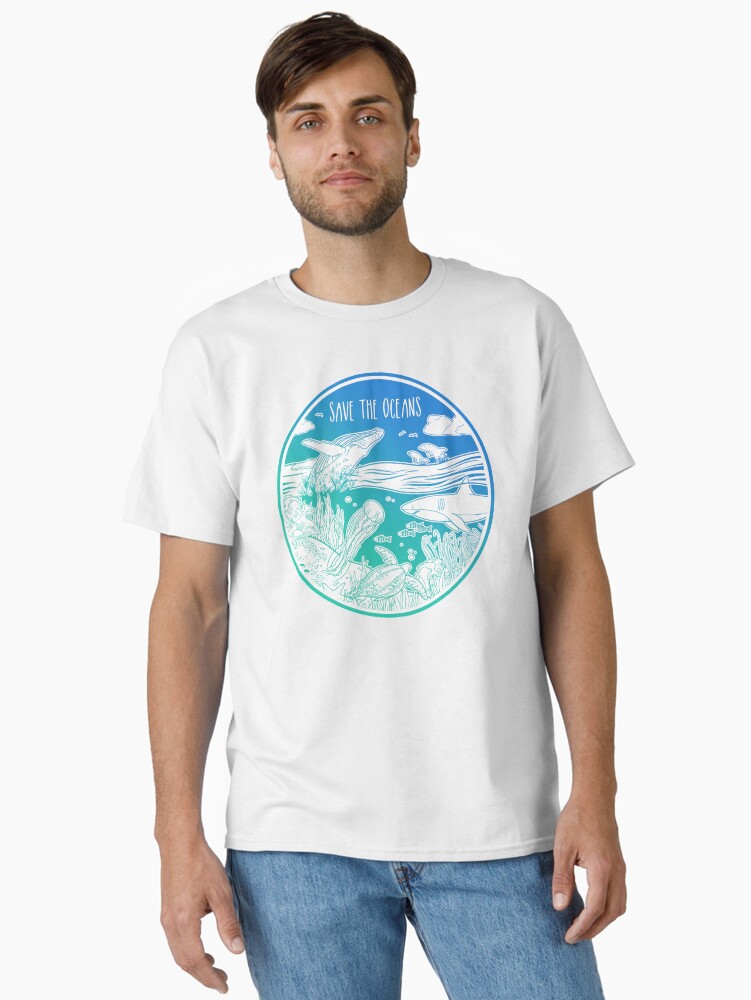 Thumbnail 1 von 7, Classic T-Shirt, Rettet die Ozeane! designt und verkauft von Chikagi.