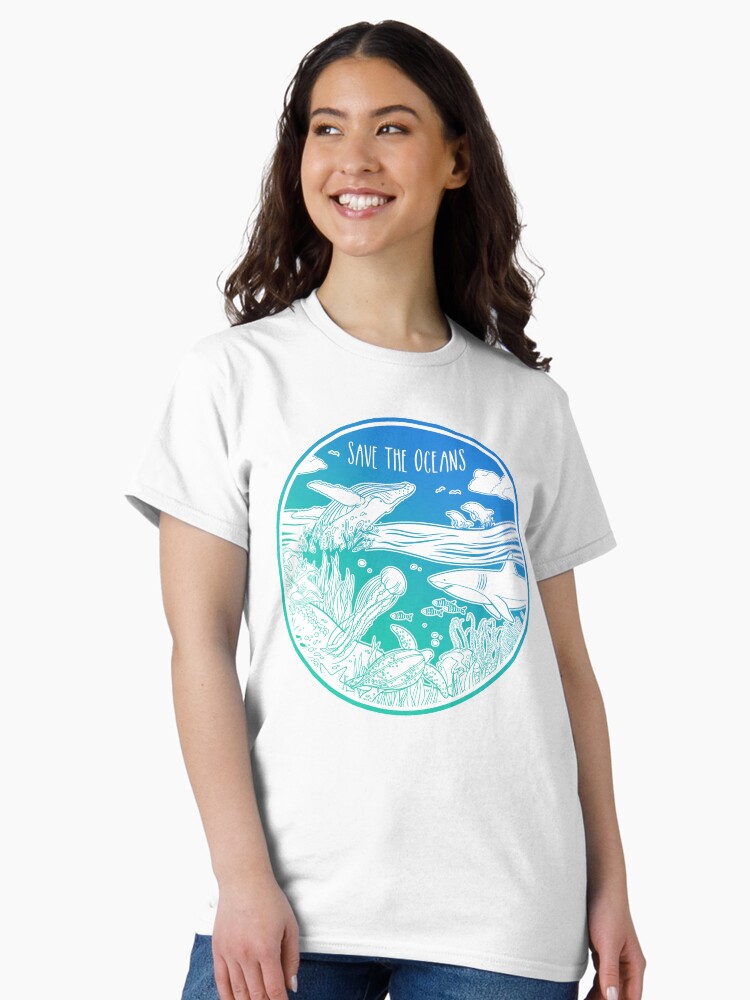 Thumbnail 2 von 7, Classic T-Shirt, Rettet die Ozeane! designt und verkauft von Chikagi.