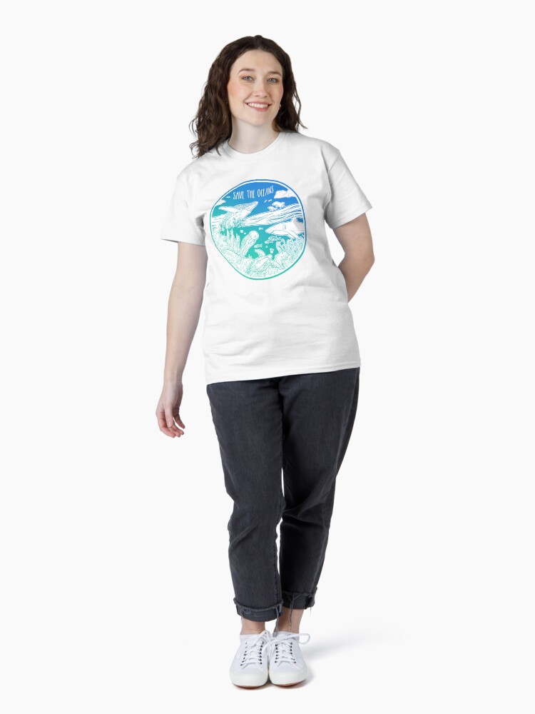 Thumbnail 4 von 7, Classic T-Shirt, Rettet die Ozeane! designt und verkauft von Chikagi.