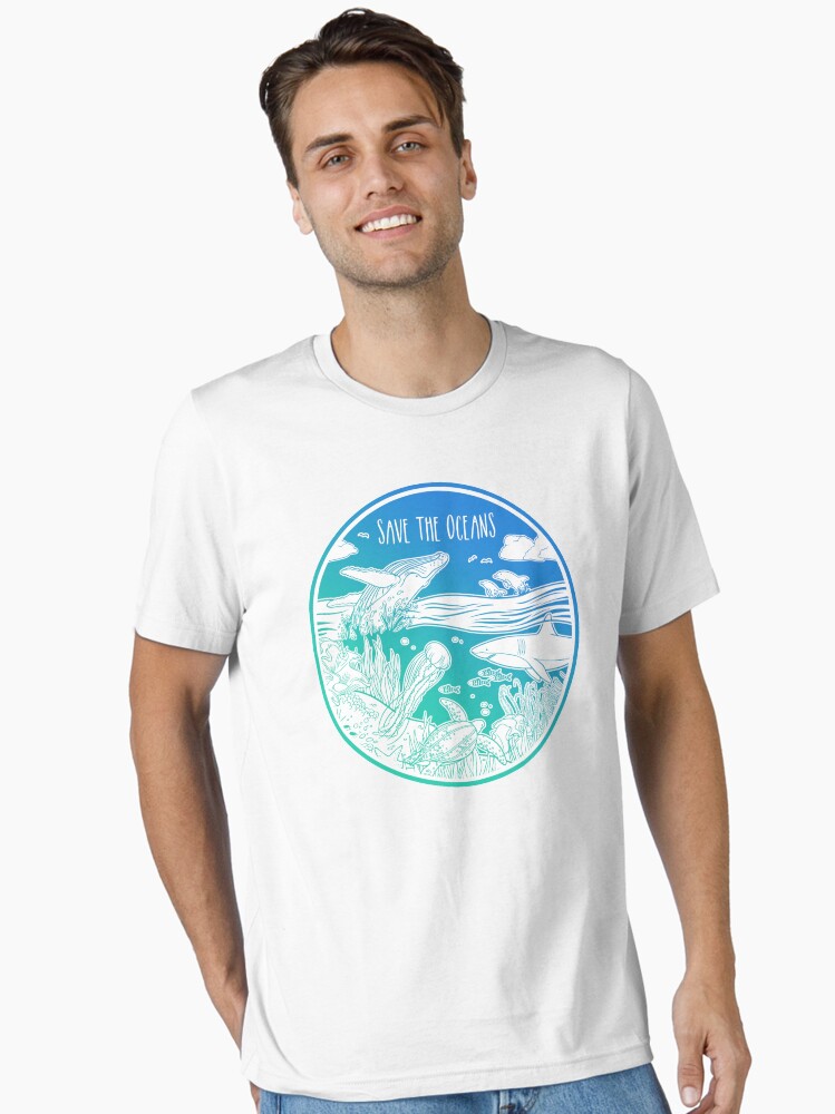 Thumbnail 1 von 7, Essential T-Shirt, Rettet die Ozeane! designt und verkauft von Chikagi.