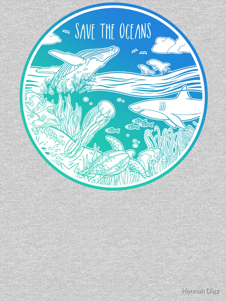Thumbnail 6 von 6, Premium T-Shirt, Rettet die Ozeane! designt und verkauft von Chikagi.