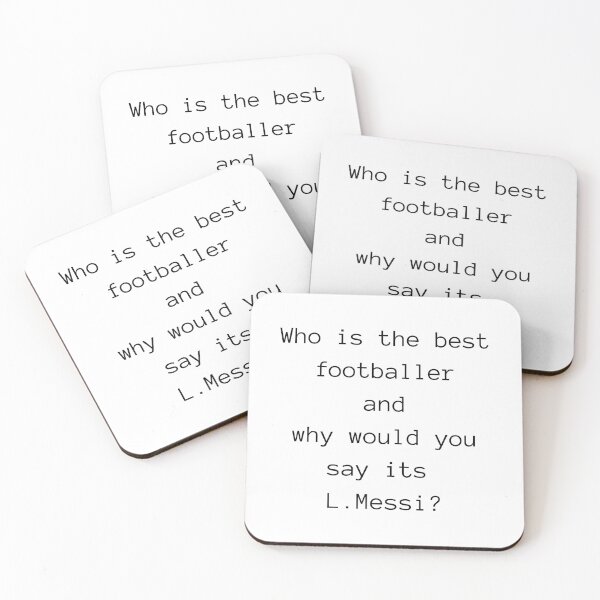 Item preview, Who is the best footballer? designed and sold by TextyQuotes.