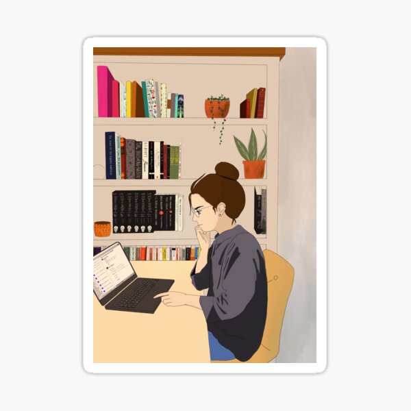Working From Home Sticker