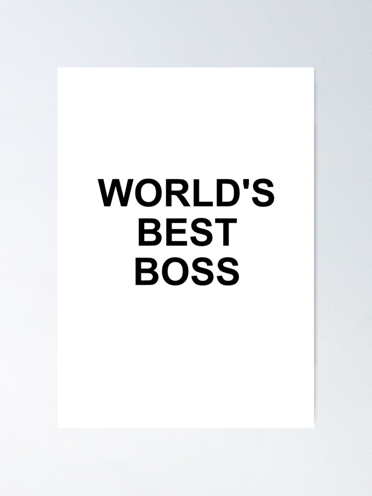 "Worlds Best Boss The Office" Poster for Sale by PopCultureCliq