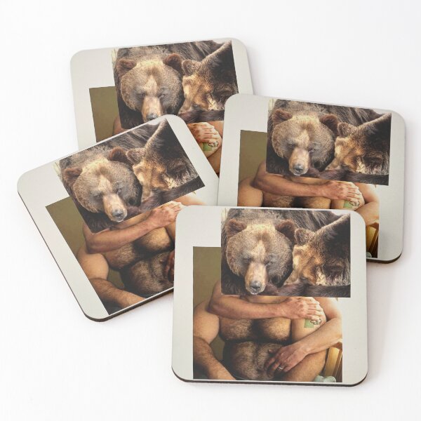 Item preview, BEAR COUPLE KISS - repurposed, up-cycled photo collage designed and sold by MikesArtChi.