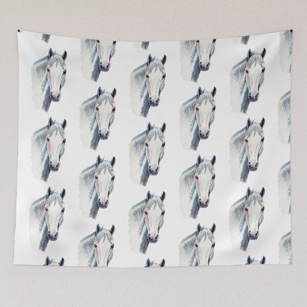 Item preview, Grey hunter horse portrait designed and sold by michellelegrand.