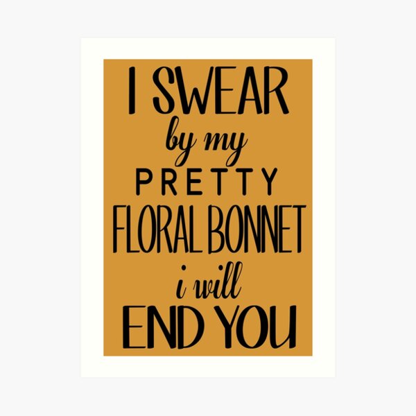 floral bonnet Art Print