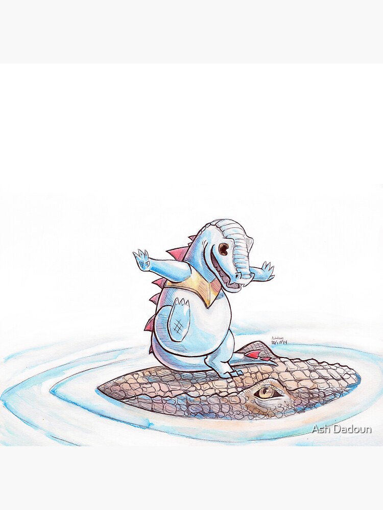 "'Dile and the Crocodile" Sticker for Sale by e-pona | Redbubble