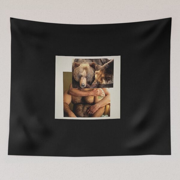 Item preview, BEAR COUPLE KISS - repurposed, up-cycled photo collage designed and sold by MikesArtChi.