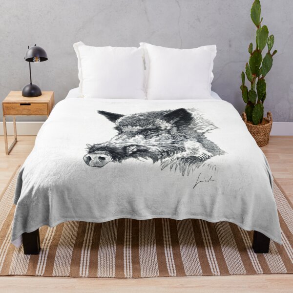 Item preview, Wild boar head drawing designed and sold by SakalDesign.