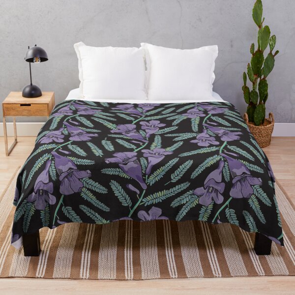 Item preview, Jacaranda Purple Summer Days Pattern - Purple & Black Color Palette designed and sold by Sketchbook Designs.