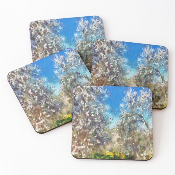 Item preview, Spring Almond Blossom Dotted Art 1 designed and sold by taiche.