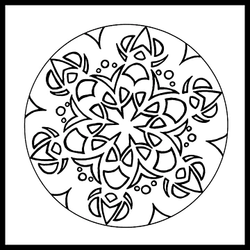 Artwork thumbnail, Round Shape Pattern Color It by basitcv