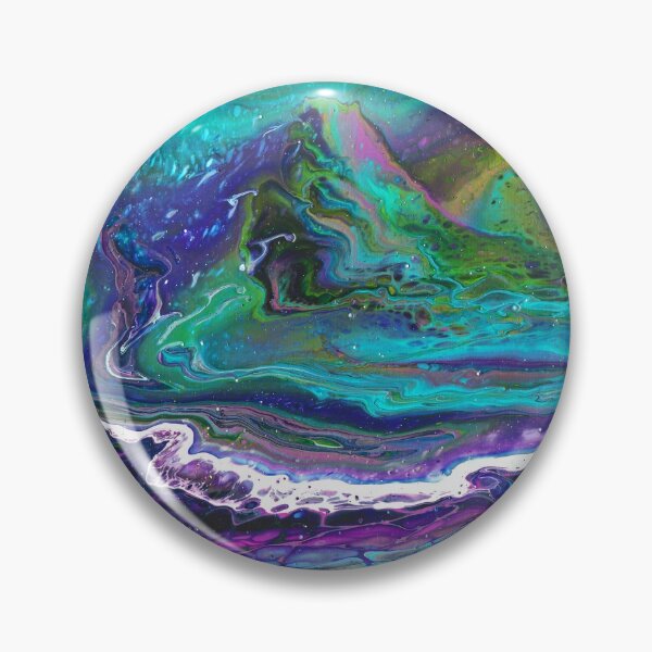 Item preview, Paint pour from purple to blue to green designed and sold by kittyvdheuvel.