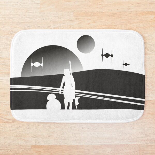 TATOOINE SUNSET BLACK Bath Mat