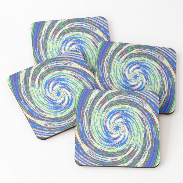 Item preview, colorful swirl pattern with leaf style designed and sold by helkav.