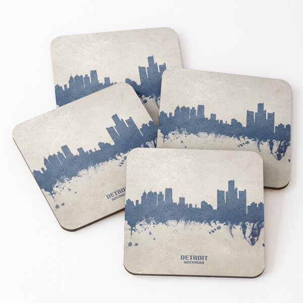 Aperçu de l'œuvre Detroit Michigan Skyline créée et vendue par ArtPrints.