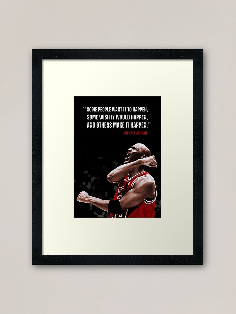 Alternate view of Make it Happen - Michael Jordan Framed Art Print