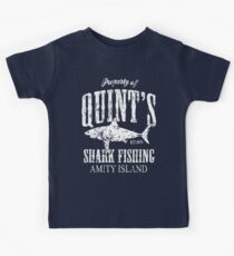 Quints Shark Angeln Amity Island Kinder T-Shirt
