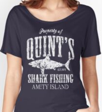 Quints Shark Fishing Amity Island Women's Relaxed Fit T-Shirt