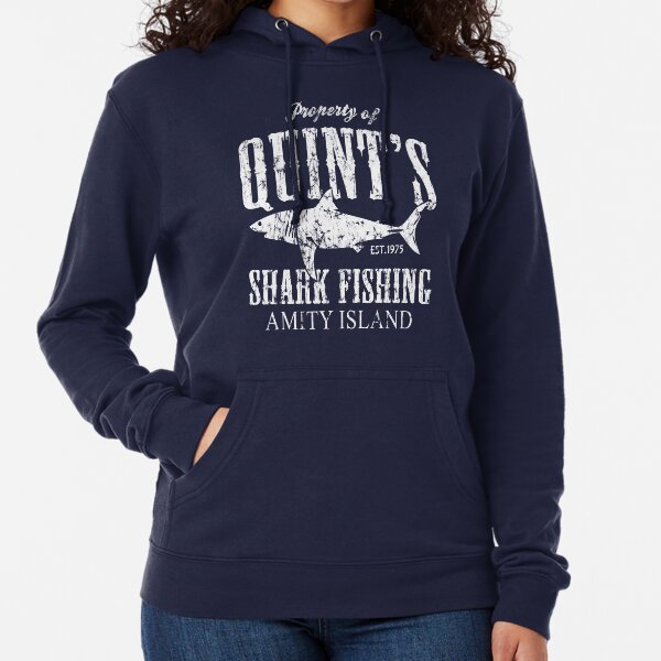 Quints Shark Fishing Amity Island Sudadera ligera con capucha