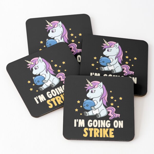 Item preview, Im going on strike unicorn bowling cute gift designed and sold by redshirtz.