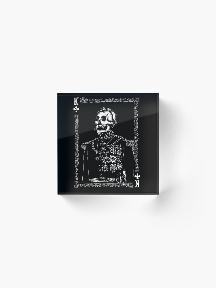 Alternate view of Day of the Dead - King of Clubs Acrylic Block