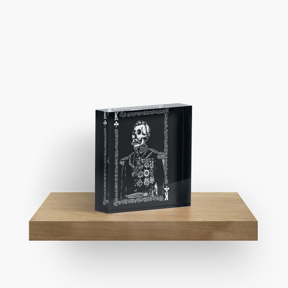 Day of the Dead - King of Clubs Acrylic Block