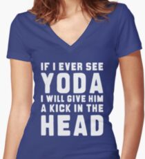 WTF IS YODA ??? Women's Fitted V-Neck T-Shirt