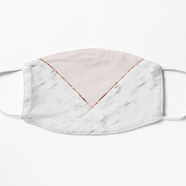Peony blush geometric marble Mask