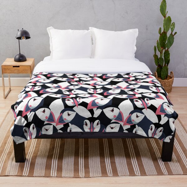 Puffins Throw Blanket