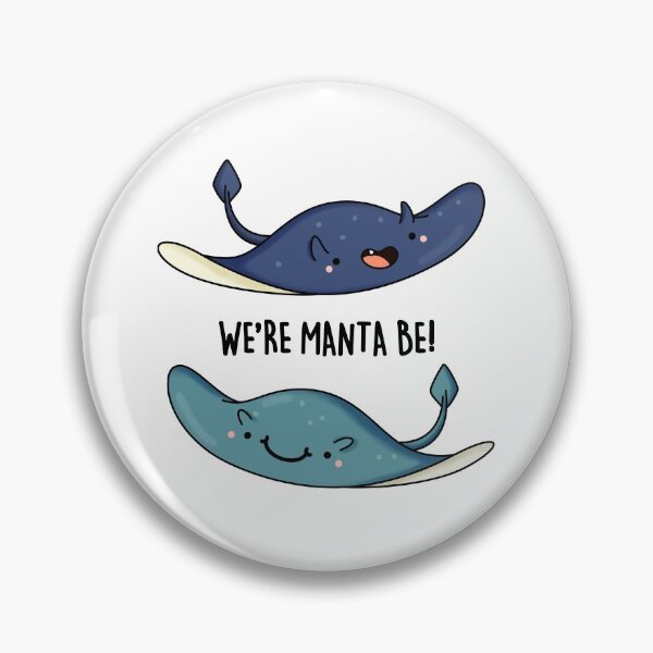 Item preview, We're Manta Be Funny Manta Ray Puns  designed and sold by punnybone.