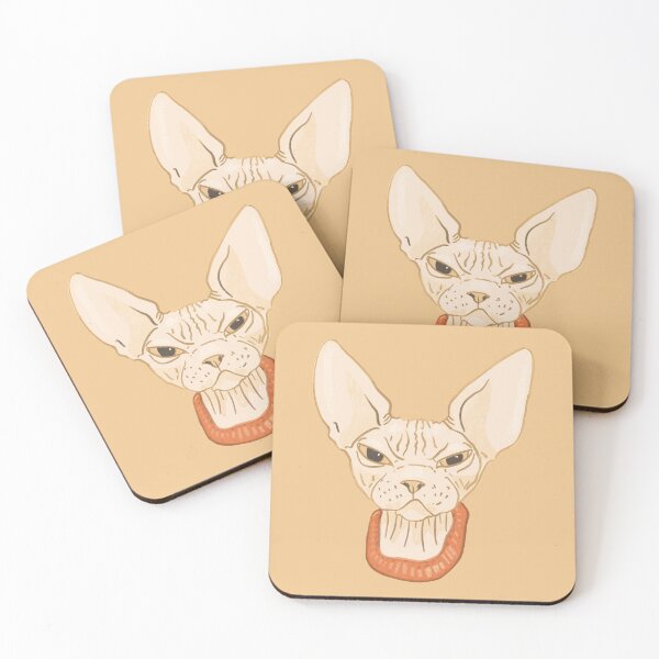 Item preview, Grumpy Sphynx Cat - Hairless Nude Cat Illustration designed and sold by AnanasArt.