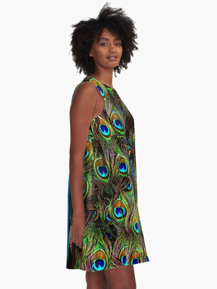 This peacock is watching you A Line Dress for Sale by BonniePhantasm Redbubble