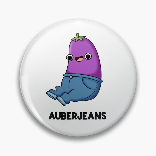 Item preview, Auberjeans Aubergine Funny Veggie Puns  designed and sold by punnybone.