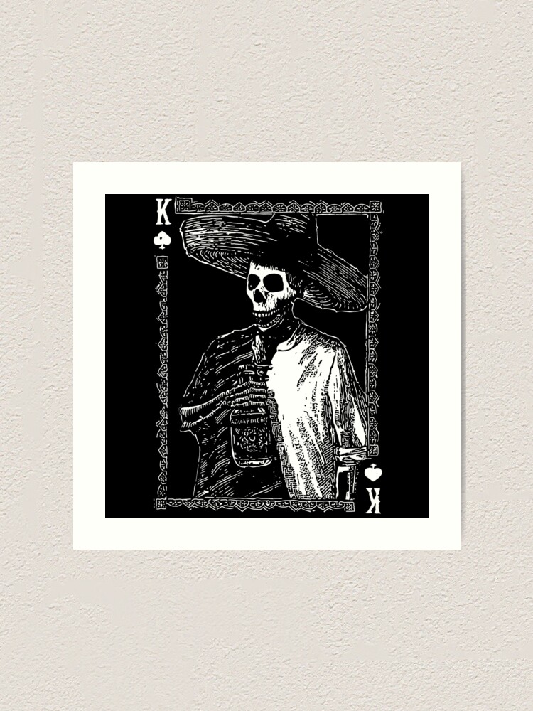 Alternate view of Day of the Dead - King of Spades Art Print