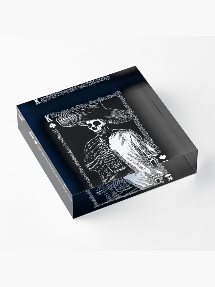 Alternate view of Day of the Dead - King of Spades Acrylic Block