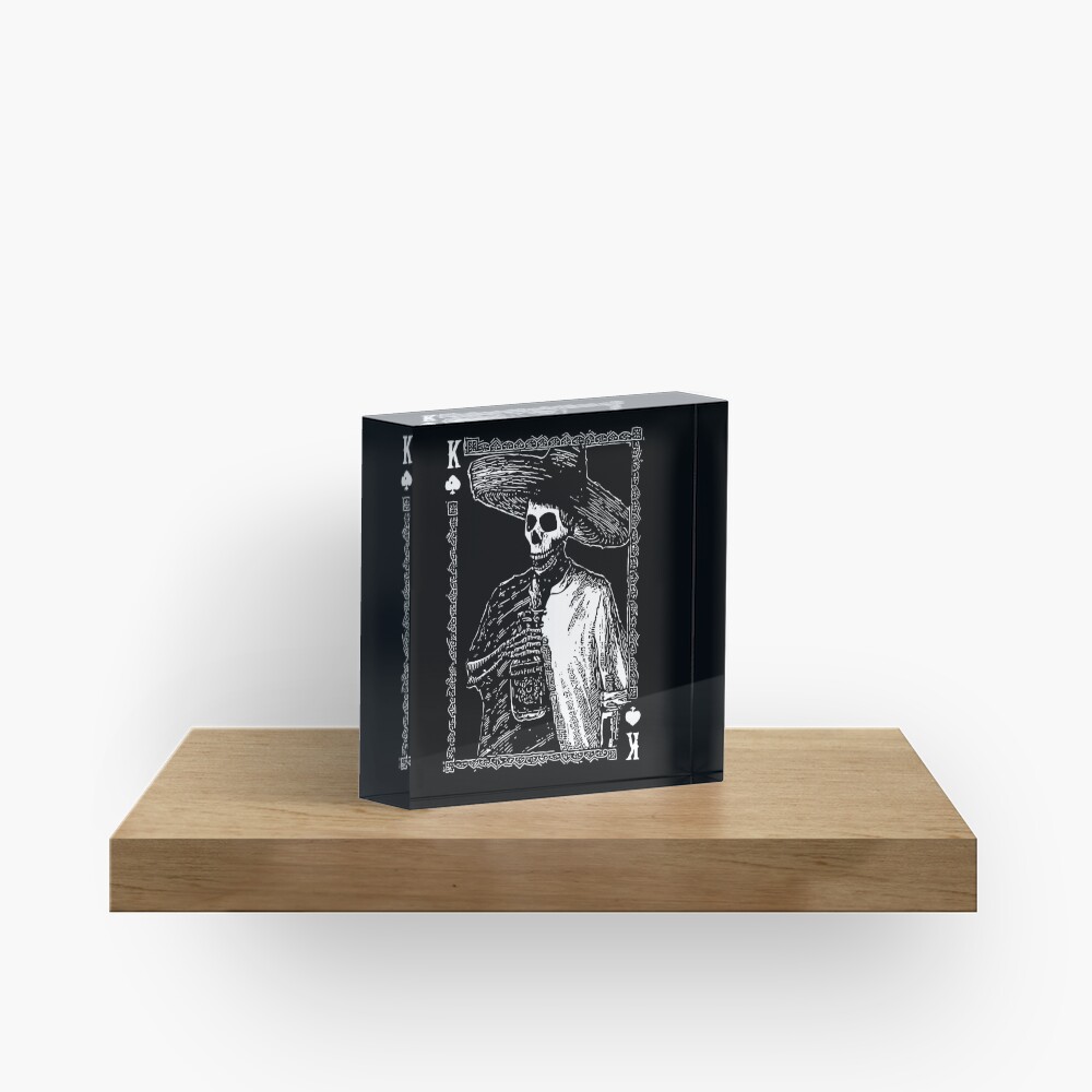 Day of the Dead - King of Spades Acrylic Block