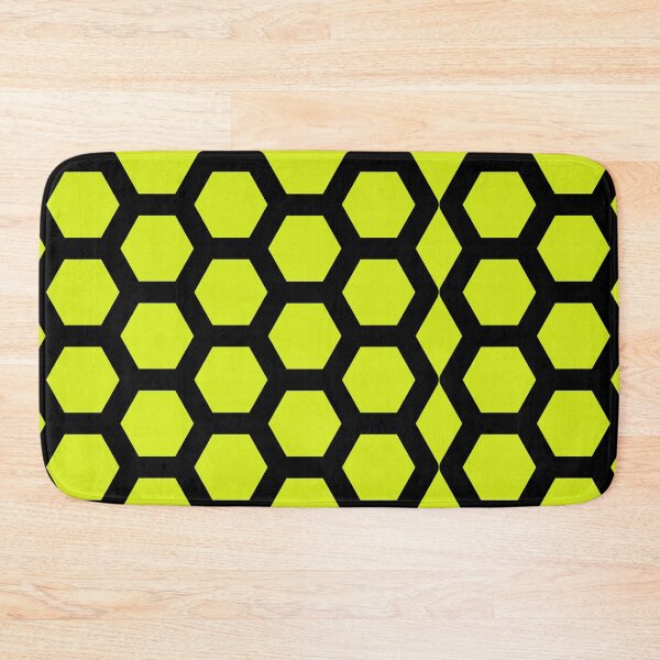 Item preview, Black and Bright Lime Hexagonal Print designed and sold by cgroenewald.