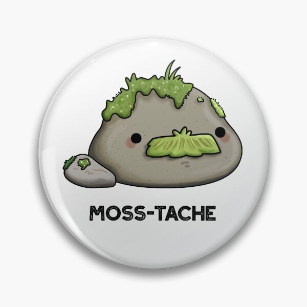 Item preview, Moss-tache Funny Moustache Puns  designed and sold by punnybone.