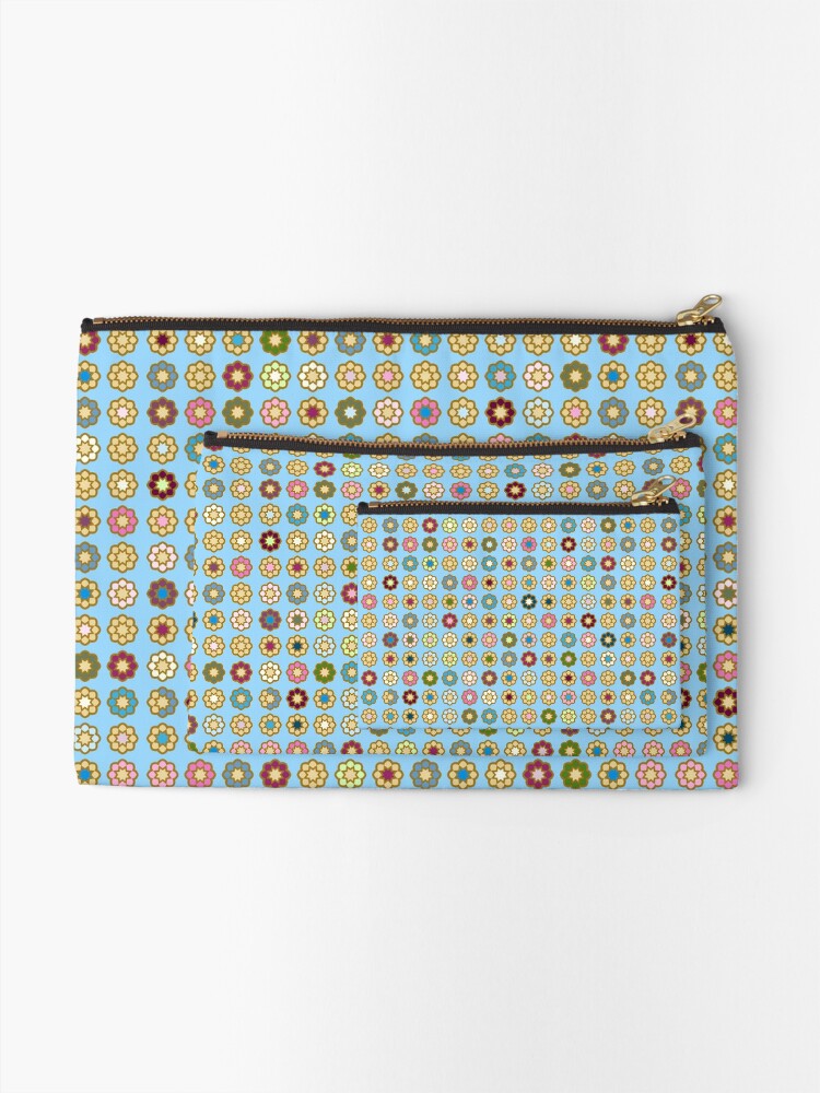 Pochette ''Parterre de fleurs, fond bleu, hippie style' : autre vue
