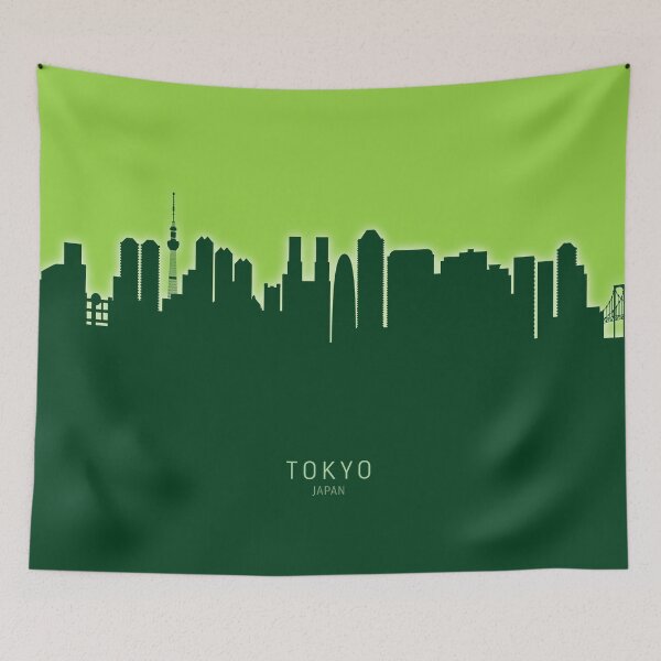 Artikelvorschau, Tokyo Japan Skyline entworfen und verkauft von ArtPrints.
